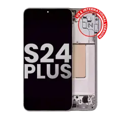OLED Assembly With Frame Compatible For Samsung Galaxy S24 Plus (Used OEM Pull: Grade A) (Amber Yellow)