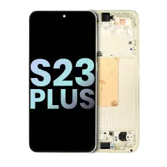OLED Assembly With Frame Compatible For Samsung Galaxy S23 Plus 5G (US & International) (Service Pack) (Cream)