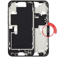 Mid-Frame Housing With Power And Volume Button Compatible For iPhone 16 Pro max (International Version) (Used OEM Pull: Grade A) (Black Titanium)