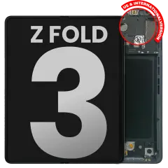 Inner OLED Assembly With Frame For Samsung Galaxy Z Fold 3 5G (US & International) (Used OEM Pull: Grade A) (Phantom Green)