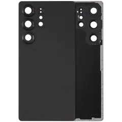Back Cover Glass With Camera Lens Compatible For Samsung Galaxy S25 Ultra 5G (No Logo) (Aftermarket Plus) (Titanium Black)