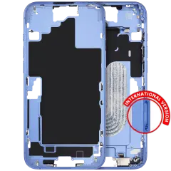 Mid-Frame Housing With Power And Volume Button Compatible For iPhone 16 Plus (International Version) (Used OEM Pull: Grade A) (Ultramarine)