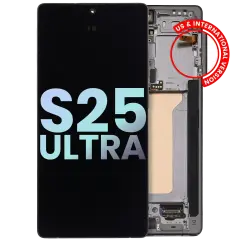 OLED Assembly With Frame Compatible For Samsung Galaxy S25 Ultra 5G (Service Pack )(US & International) (Titanium Black)