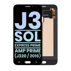 OLED Assembly Without Frame For Samsung Galaxy J3 / Sol 4G / Express Prime / Amp Prime (J320 / 2016) (Service Pack) (Black)
