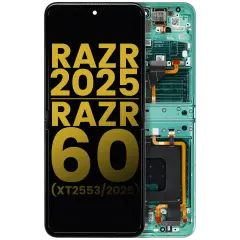 OLED Assembly With Frame For Motorola Razr 2025 / Razr 60 (XT2553 / 2025) (Refurbished) (Spring Bud)