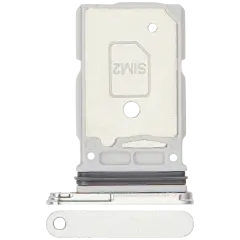 Dual Sim Card Tray Compatible For Samsung Galaxy S25 Ultra (Titanium White Silver)