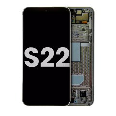 OLED Assembly With Frame Compatible For Samsung Galaxy S22 5G (Used OEM Pull: Grade B/C) (White)