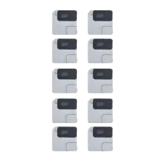 Flash Light / Power Flex Bracket With Microphone Mesh Compatible For iPhone 12 Mini (Black) (10 Pack)