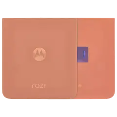 Back Cover Glass Compatible For Motorola Razr Plus / Razr 50 Ultra (XT2451 / 2024) / Razr Plus 2025 (XT2557 / 2025) (Genuine OEM) (Peach Fuzz)