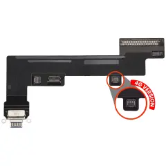 Charging Port Flex Cable Compatible For iPad Air 4 / iPad Air 5 (Cellular) (Used OEM Pull: Grade A) (Purple)
