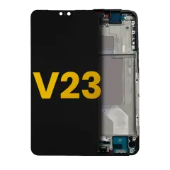 OLED Assembly With Frame Compatible For Vivo V23 5G (Refurbished) (Sunshine Gold)