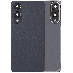 Back Cover Glass With Camera Lens For Samsung Galaxy S25 Edge (No Logo) (Aftermarket Plus)  (Titanium Jetblack)