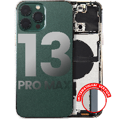 Back Housing W/ Small Components Pre-Installed Compatible For iPhone 13 Pro Max (International Version) (Used OEM Pull: Grade A) (Alpine Green)