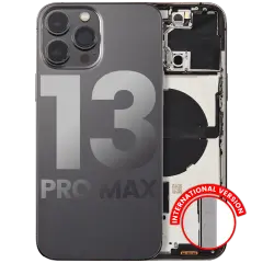 Back Housing W/ Small Components Pre-Installed Compatible For iPhone 13 Pro Max (International Version) (Used OEM Pull: Grade A) (Graphite)