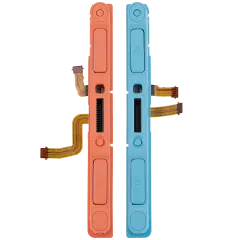 Plastic Rail (Right+Left) With Joy Con Controller for Nintendo Switch 2 (Blue/ Orange)