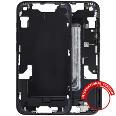 Mid-Frame Housing  W/ Small Parts For iPhone 16e (EU / Global Version) (Used OEM Pull: Grade A) (Black)