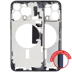 Mid-Frame Housing  W/ Small Parts For iPhone 15 Pro Max (EU / Global Version) (Used OEM Pull: Grade C) (Blue Titanium)