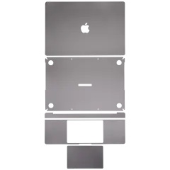 4in1 (Top, Bottom, Keyboard, Trackpad) Skin For MacBook Pro 16" (A2485 / Late 2021) (M1) (Gray)