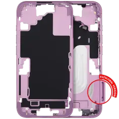 Chasis (marco intermedio) con Power y Botón de volumen para iPhone 16 (versión UE / global) (Compatible Plus)
