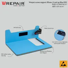 ESD Screen Support Stand For iPhone 12 and Up (Blue) (Wrepair)