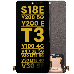 OLED Assembly Without Frame Compatible For Vivo S18e / Y200 5 G / Y200 E/ T3/ Y100 4G/ V40 SE 5G / V30 lite 5G / V30 lite 4G / V30 SE (Refurbished) (All Colors)