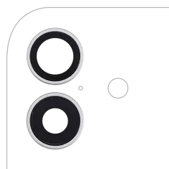 Back Camera Lens With Bracket & Bezel For iPhone 17 (Premium) (White) 