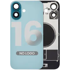 Back Glass w/ MagSafe Magnet For iPhone 16 (Aftermarket) (Teal) (No Logo)