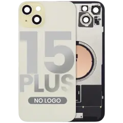 Back Glass w/ MagSafe Magnet For iPhone 15 Plus (Aftermarket) (Yellow) (No Logo)