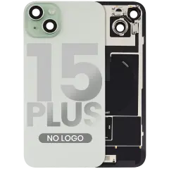 Back Glass w/ MagSafe Magnet & NFC & Flashlight Flex For iPhone 15 Plus (Aftermarket) (Green) (No Logo)