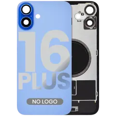 Back Glass w/ MagSafe Magnet For iPhone 16 Plus (Aftermarket) (Ultramarine) (No Logo)