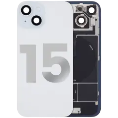 Back Glass w/ MagSafe Magnet & NFC & Flashlight Flex For iPhone 15 (Used OEM Pull: Grade B) (Blue)