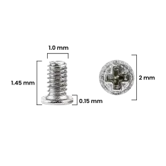 Screw Set (M1.0 x 1.45 x 2.0D x 0.15T) for iPhone 12 Pro / 12 Pro Max (30 Pack)  (Service Pack)