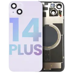 Back Glass w/ MagSafe Magnet & NFC & Flashlight Flex For iPhone 14 Plus (Service Pack) (Purple)