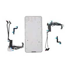 USB-C Charging Port Flex Cable (pSIM) For iPhone 17 Pro Max (UK/EU Version) (Genuine OEM) (Silver)