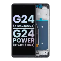 LCD Assembly With Frame For Motorola Moto G24 (XT2423 / 2024) / G24 Power (XT2425-1 / 2024) (Genuine OEM) (All Colors)