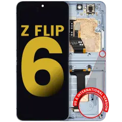 Inner OLED Assembly With Frame For Samsung Galaxy Z Flip 6 (F741) (US & International) (Refurbished) (Blue)