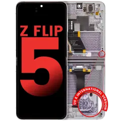 Inner OLED Assembly With Frame Compatible For Samsung Galaxy Z Flip 5 5G (F731) (US & International) (Aftermarket Plus) (Lavender)