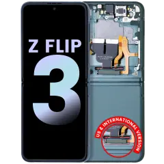 Inner OLED Assembly With Frame For Samsung Galaxy Z Flip 3 5G (US & International) (Service Pack) (Green)