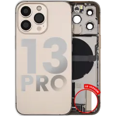 Back Housing W/ Charging Port Flex & Small Parts  For iPhone 13 Pro (US Version) (Used OEM Pull: Grade A) (Gold)