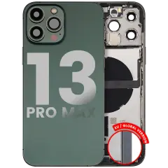 Back Housing W/ Charging Port Flex & Small Parts For iPhone 13 Pro Max (EU / Global Version) (Used OEM Pull: Grade C) (Alpine Green)