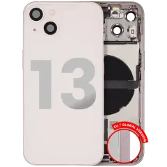 Back Housing W/ Charging Port Flex & Small Parts For iPhone 13 (EU / Global Version) (Used OEM Pull: Grade B) (Pink)