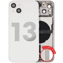 Back Housing W/ Charging Port Flex & Small Parts  For iPhone 13 (EU / Global Version) (Used OEM Pull: Grade B) (Starlight)