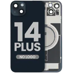 Back Glass w/ MagSafe Magnet For iPhone 14 Plus (Aftermarket) (Midnight) (No Logo)