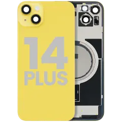 Back Glass w/ MagSafe Magnet For iPhone 14 Plus (Used OEM Pull: Grade A) (Yellow)