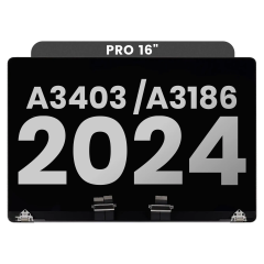 Complete LCD Display Assembly For MacBook Pro 16" (M4) (A3403 /A3186 Late 2024) (Used OEM Pull: Grade A) (Space Black)