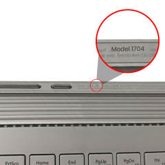 Top Case With Keyboard For Microsoft Surface Book 1 13.5" (1704) (Silver)