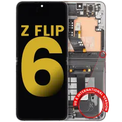 Inner OLED Assembly With Frame For Samsung Galaxy Z Flip 6 5G (US & International) (Refurbished) (Silver Shadow)