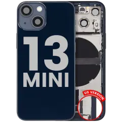 Back Housing W/ Charging Port Flex & Small Parts  For iPhone 13 Mini (US Version) (Used OEM Pull: Grade A) (Midnight)