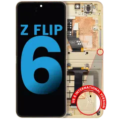 Inner OLED Assembly With Frame Compatible For Samsung Galaxy Z Flip 6 5G (F741) (US & International) (Aftermarket) (Yellow)