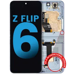 Inner OLED Assembly With Frame Compatible For Samsung Galaxy Z Flip 6 5G (F741) (US & International) (Aftermarket) (Blue)